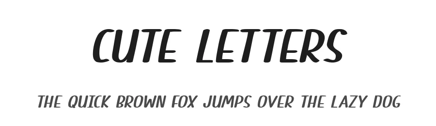 Cute Letters by Joseph Dawson — Decorative Font