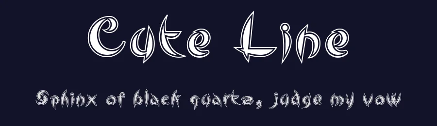Cute Line by C-Font — Decorative Font — thumbnail 2