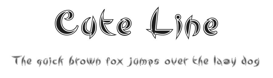 Cute Line by C-Font — Decorative Font