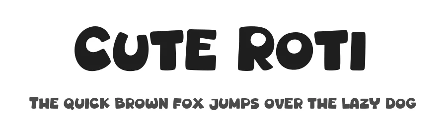 Cute Roti by Khurasan — Decorative Font