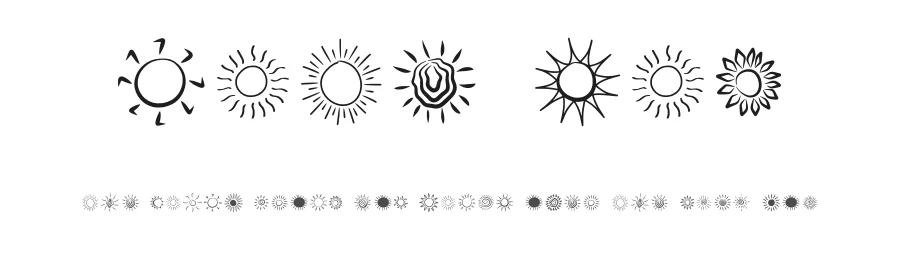 Cute Sun by Muhammad Yafinuha — Dingbats Font