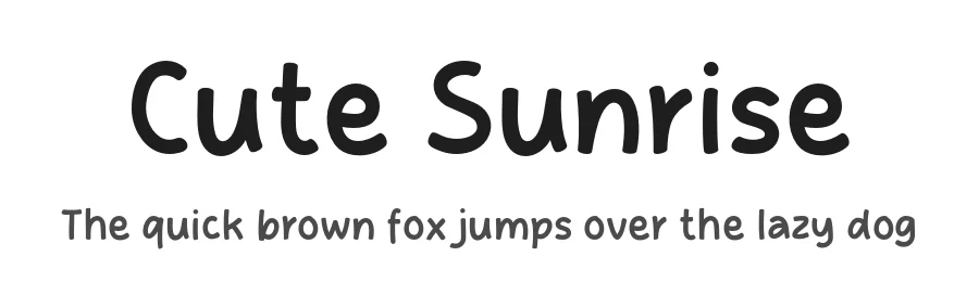 Cute Sunrise by MJType — Decorative Font