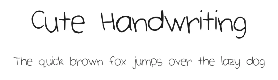Cute Handwriting