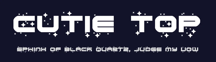Cutie Top by EyeCone — Decorative Font — thumbnail 2