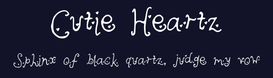 Cutie Heartz by Yicong Faith — Decorative Font — thumbnail 2