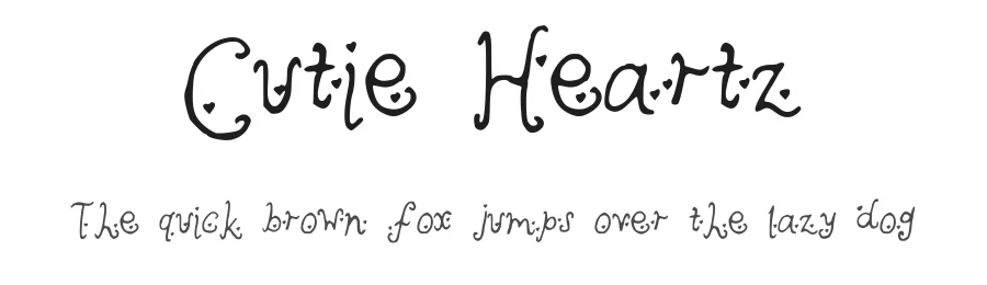 Cutie Heartz by Yicong Faith β Decorative Font