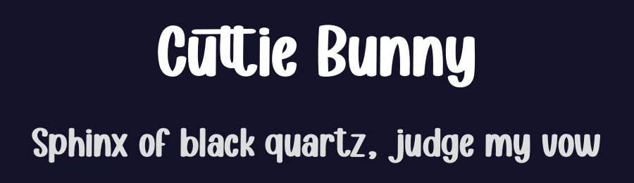 Cuttie Bunny by Scratchones — Script Handwritten Font — thumbnail 2