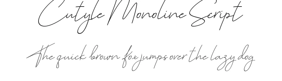 Cutyle Monoline Script