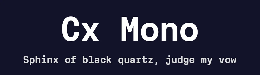 Cx Mono by Eko Bimantara — Sans Serif Font — thumbnail 2