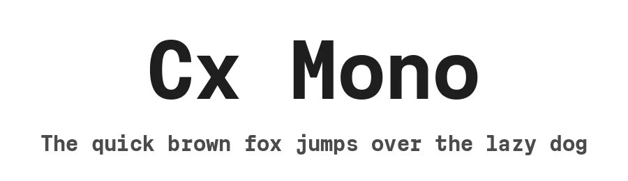 Cx Mono by Eko Bimantara — Sans Serif Font