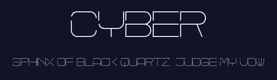Cyber by Vladimir Nikolic — Display Font — thumbnail 2