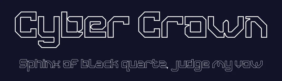 Cyber Crown by PutraCetol Studio — Display Font — thumbnail 2