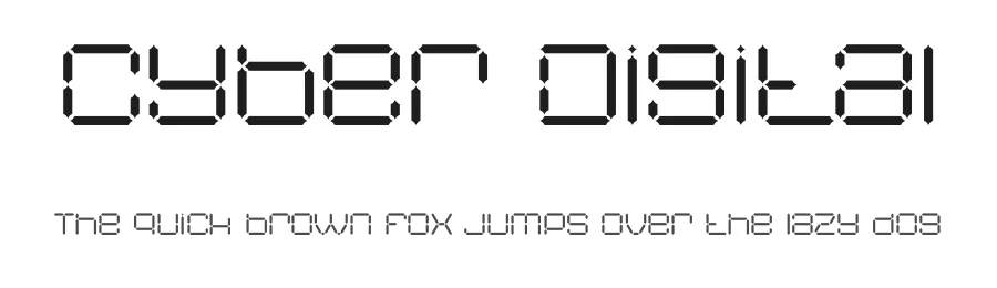 Cyber Digital by PutraCetol Studio — Display Font