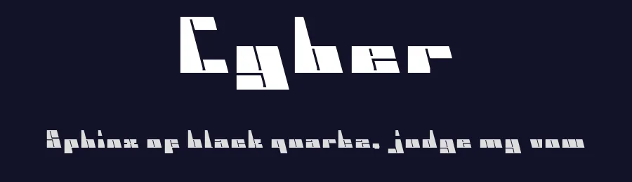 Cyber by weknow — Display Font — thumbnail 2