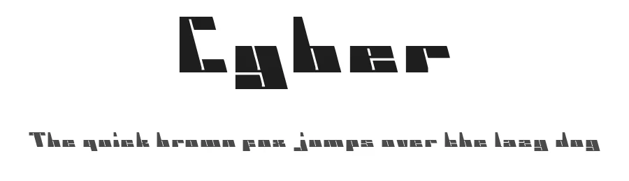 Cyber by weknow — Display Font
