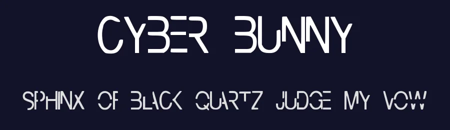 Cyber Bunny by WreckThisGirl — Decorative Font — thumbnail 2