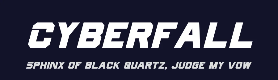 Cyberfall by Pixel Sagas — Display Font — thumbnail 2
