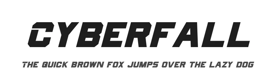 Cyberfall by Pixel Sagas — Display Font