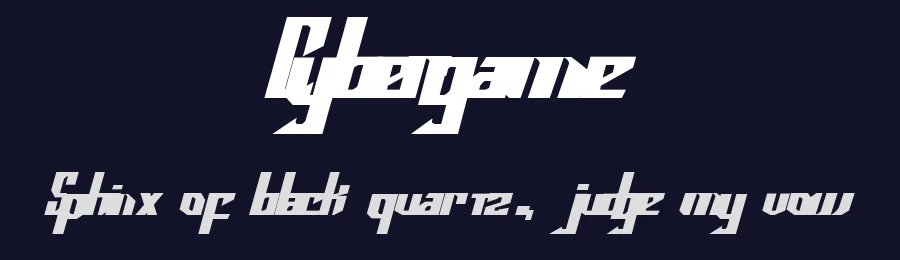 Cybergame by Mofr24 — Display Font — thumbnail 2