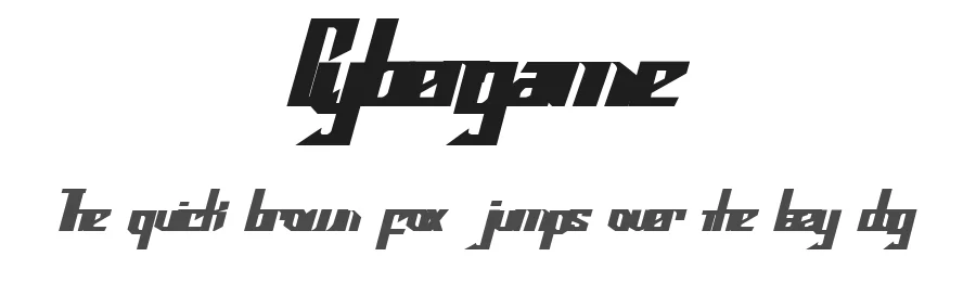 Cybergame by Mofr24 — Display Font