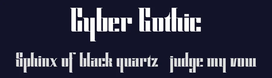 Cyber Gothic by Tudor Banciu — Blackletter Font — thumbnail 2