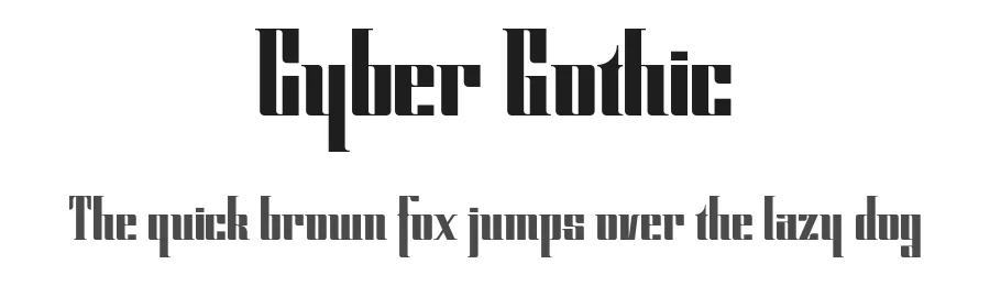 Cyber Gothic by Tudor Banciu β Blackletter Font