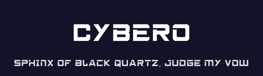 Cybero by Din Studio — Display Font — thumbnail 2