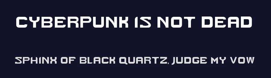 Cyberpunk Is Not Dead by Mihajlo Vitezović — Display Font — thumbnail 2