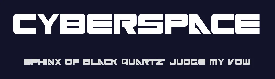 Cyberspace by Purdy Design — Display Font — thumbnail 2