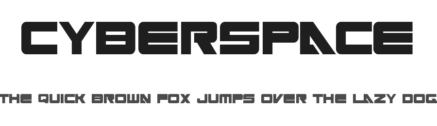 Cyberspace by Purdy Design — Display Font