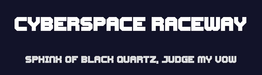Cyberspace Raceway by Chequered Ink — Display Font — thumbnail 2