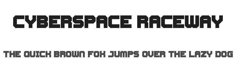 Cyberspace Raceway by Chequered Ink — Display Font