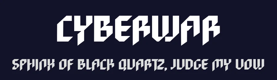 Cyberwar by Cikareotype Studio — Display Font — thumbnail 2