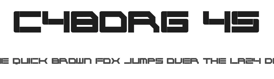 Cyborg 45 by GeN — Display Font