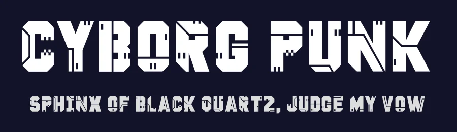 Cyborg Punk by imagex — Display Font — thumbnail 2