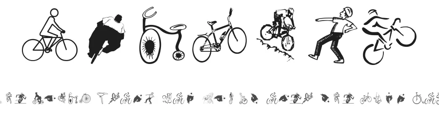 Cycling by Manfred Klein — Dingbats Font