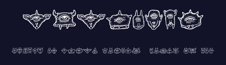 Cyclopia by Vladimir Nikolic — Dingbats Font — thumbnail 2