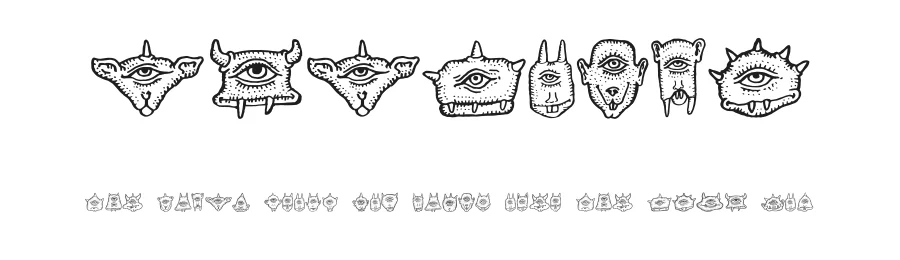 Cyclopia by Vladimir Nikolic — Dingbats Font