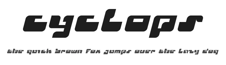 Cyclops by Glitch β Display Font