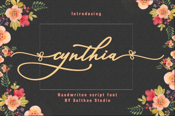 Cynthia Script Font by Sulthan Studio — Script Handwritten Font