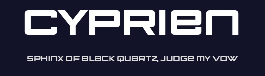Cyprien by Vladimir Nikolic — Sans Serif Font — thumbnail 2