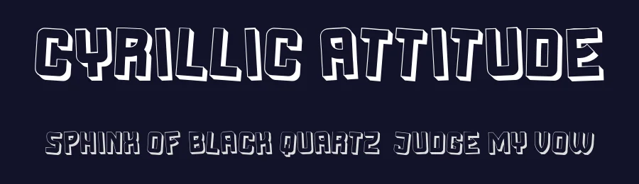 Cyrillic Attitude by Vladimir Nikolic — Decorative Font — thumbnail 2