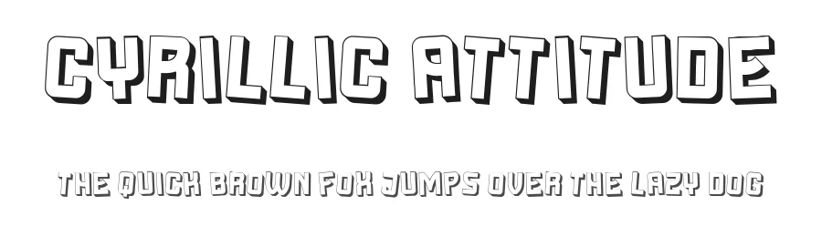 Cyrillic Attitude by Vladimir Nikolic — Decorative Font