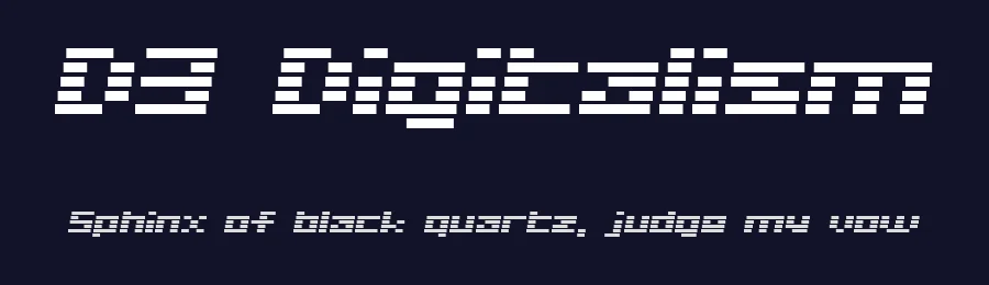 D3 Digitalism by Digital Dream Design — Display Font — thumbnail 2