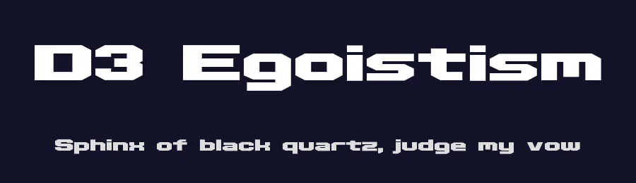 D3 Egoistism by Digital Dream Design — Display Font — thumbnail 2