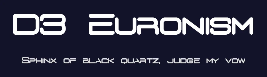 D3 Euronism by Digital Dream Design — Display Font — thumbnail 2