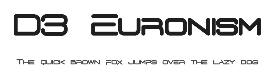 D3 Euronism by Digital Dream Design โ Display Font