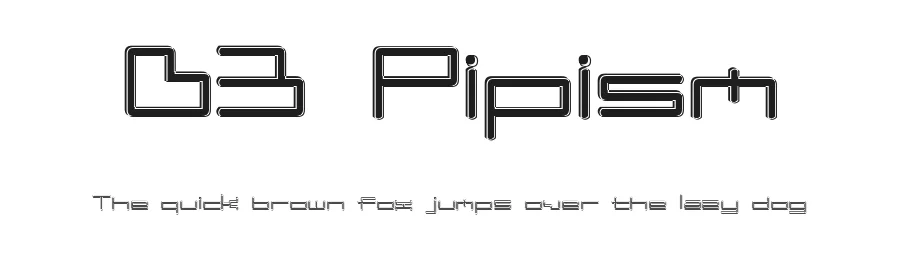 D3 Pipism by Digital Dream Design — Display Font