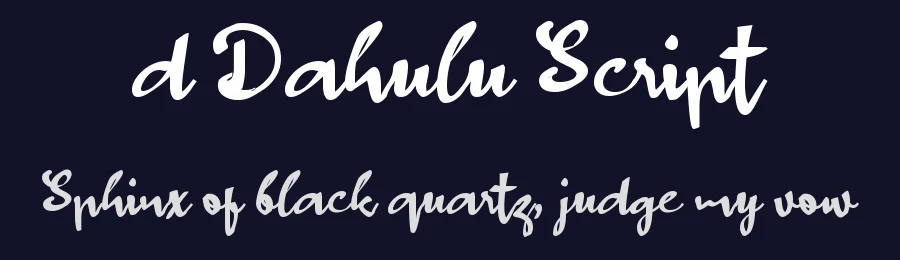 d Dahulu Script by wepfont.com — Script Handwritten Font — thumbnail 2