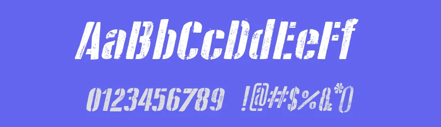 D Day Stencil by Galdino Otten Fonts — Decorative Font — thumbnail 3